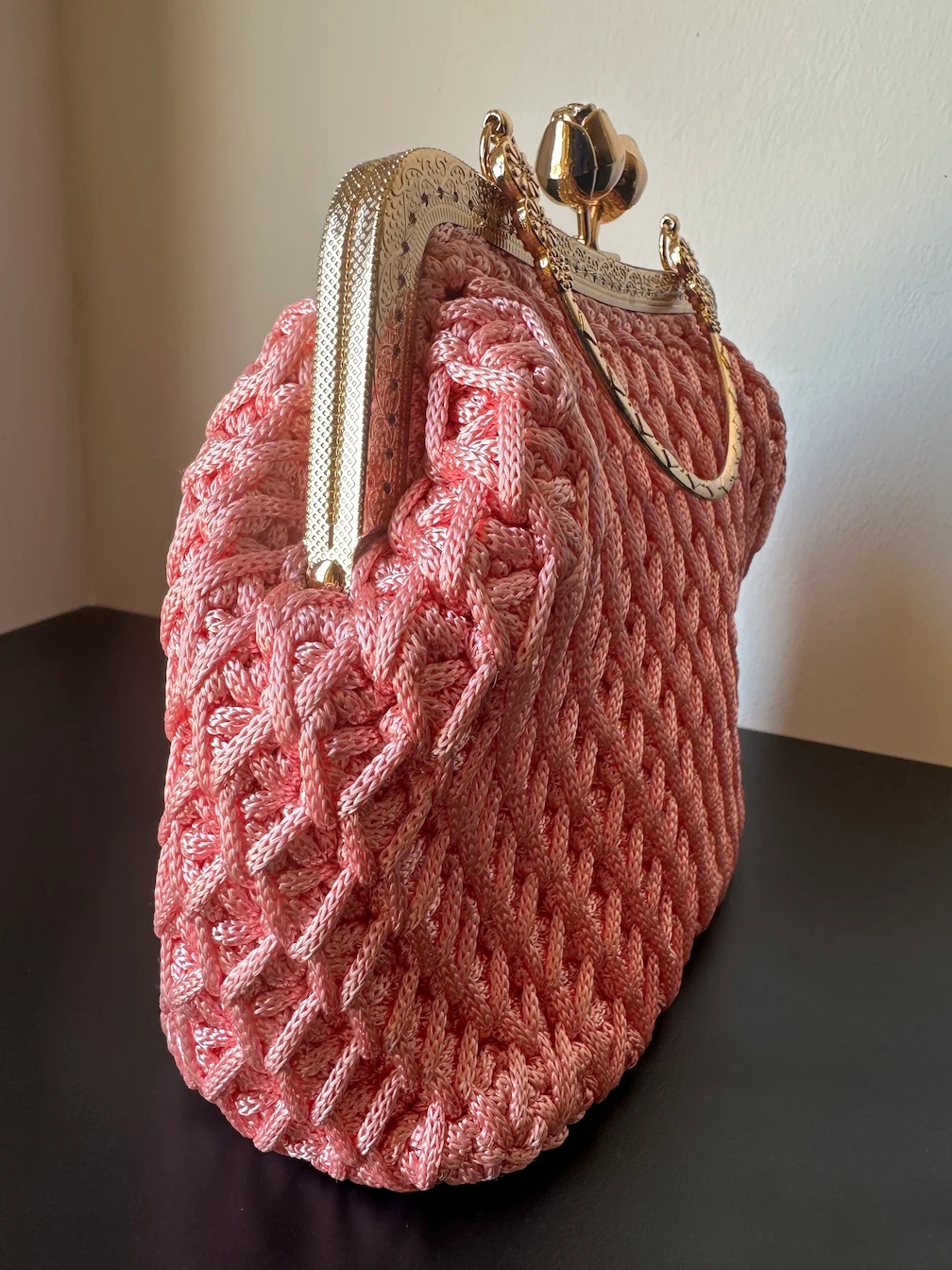 شنطة Special Rose كروشيه كلاسيك